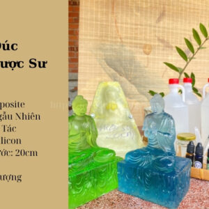 Khuôn Đúc Tượng Dược Sư 20cm Trọn Bộ Composite – 4 Màu Ngẫu Nhiên, Khuôn Silicon và Dụng Cụ