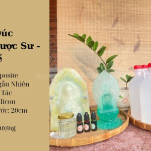 Khuôn Đúc Tượng Dược Sư Lá Bồ Đề 20cm Trọn Bộ Composite – Khuôn Silicon, Màu & Dụng Cụ