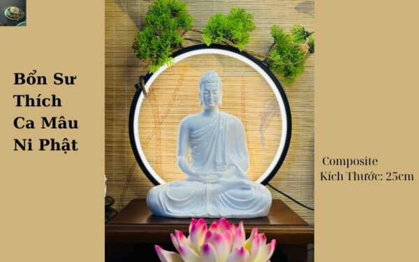 Tượng Bổn Sư Thích Ca Mâu Ni Phật Chất Liệu Composite 25cm (3)