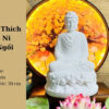 Tượng Bổn Sư Thích Ca Mâu Ni Phật Ngồi Đài Sen Trắng Trơn 30cm – Tinh Khiết và Tỉnh Thức