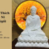 Tượng Bổn Sư Thích Ca Mâu Ni Phật Ngồi Đài Sen Trắng Trơn 40cm – Biểu Tượng Của Tâm Thanh Tịnh