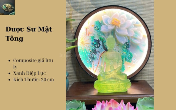 Tượng Dược Sư Mật Tông 20cm – Cầu An Lành, Hóa Giải Bệnh Tật