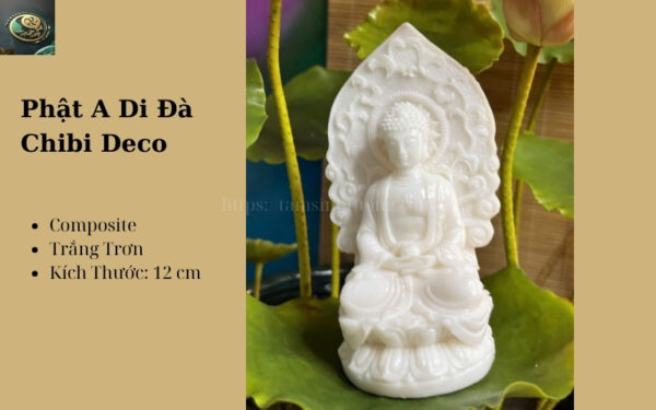 Tượng Phật A Di Đà Chibi 12cm – An Vui, Bình An Mỗi Ngày