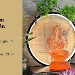 Tượng Quan Âm Diệp Liên 23cm – Từ Bi, Bình An